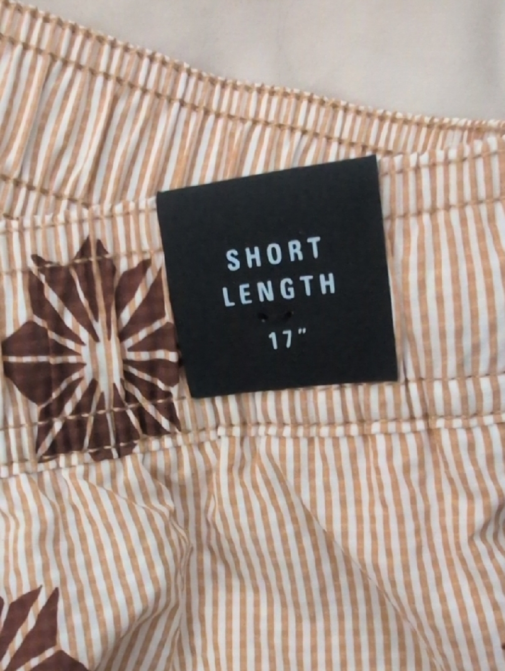 RVCA Beige Drawstring Printed Men’s Hybrid Shorts - Picture 4 of 8